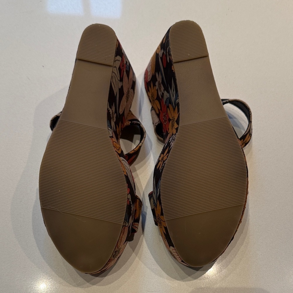 🆕 Temu Floral Print Platform Wedge Sandals, Size 40, 8.5 Woman’s - Picture 9 of 10